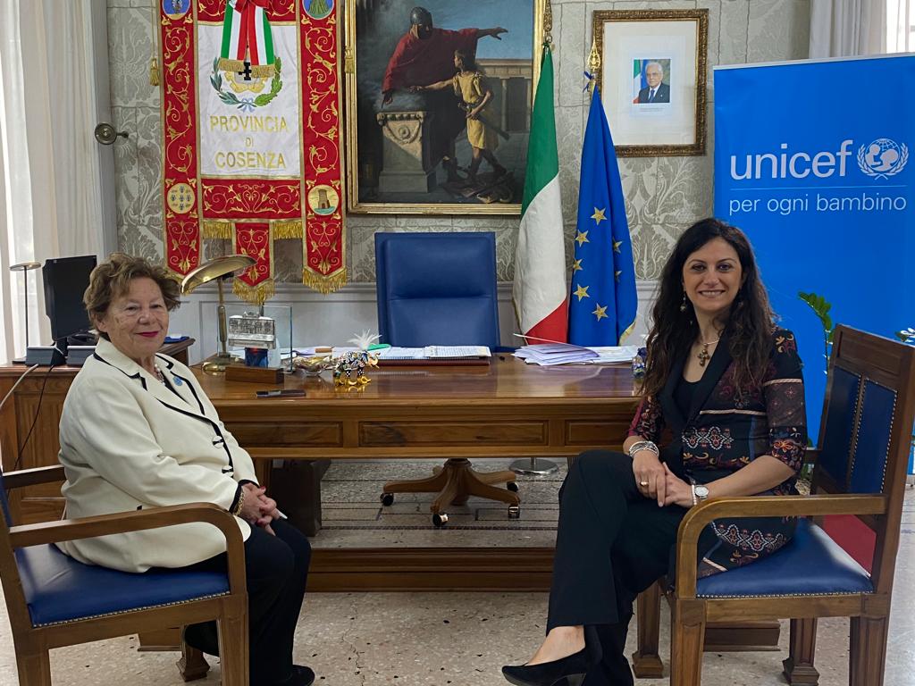 Rosaria Succurro ha incontrato la Presidente di Unicef Italia, Carmela Pace