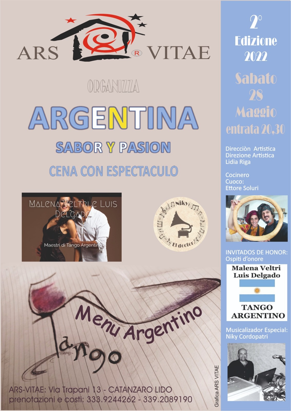 ARS Vitae porta in tavola L ‘Argentina (sapori e passioni)