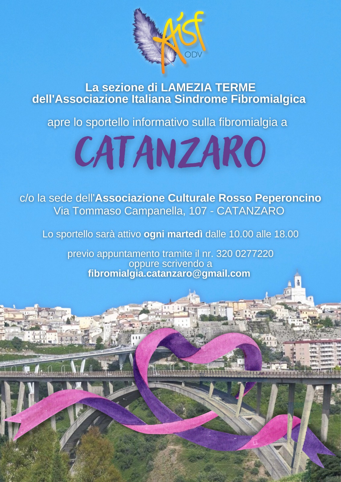 A Catanzaro apre lo sportello informativo sulla fibromialgia