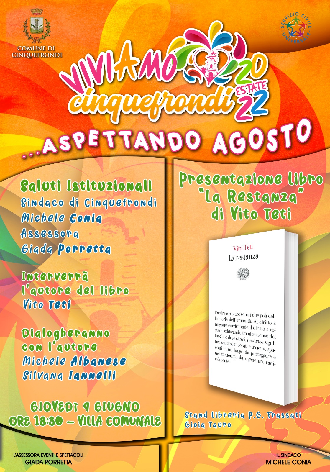 Vito Teti presenta il suo libro a Cinquefrondi