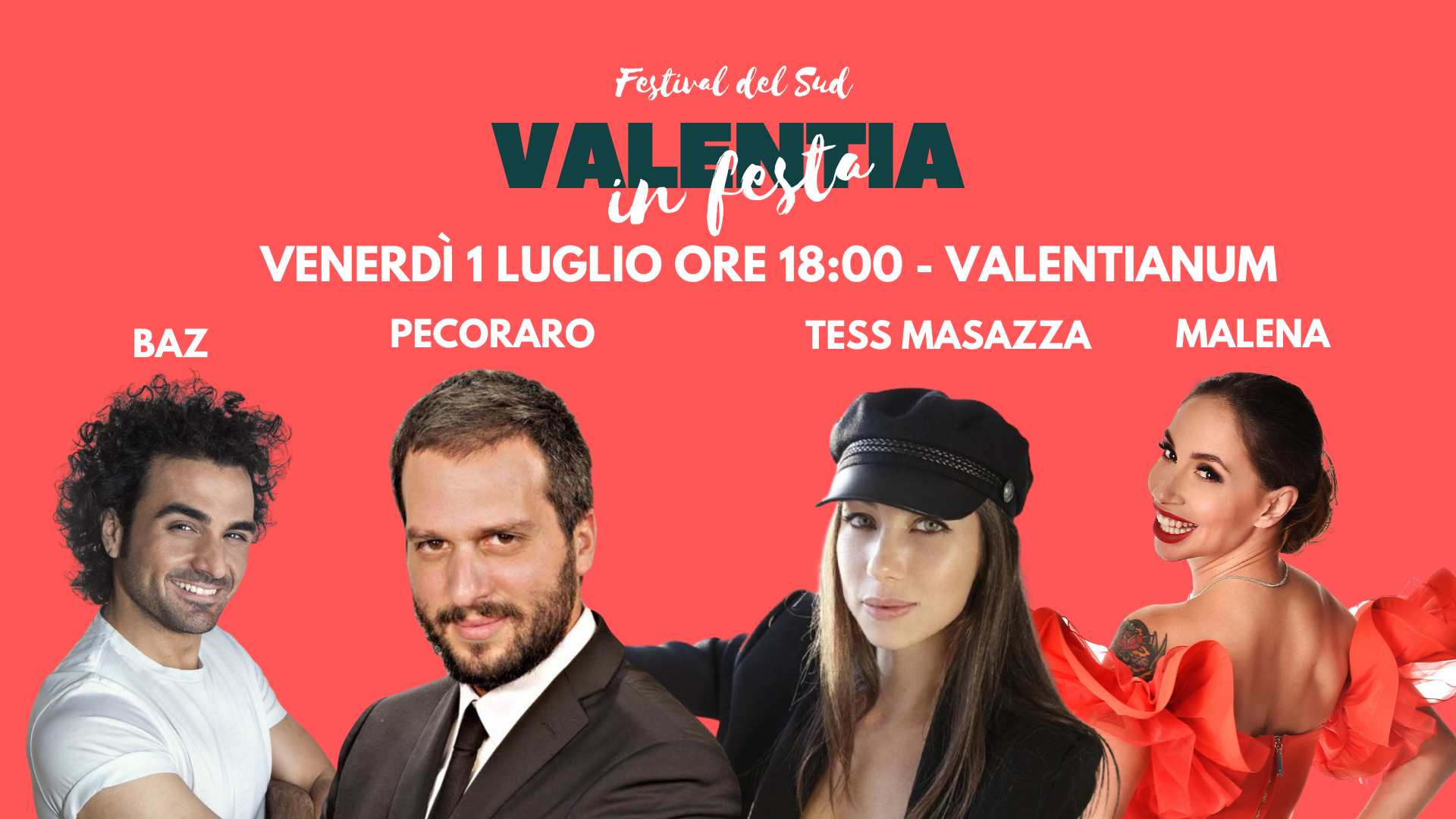 Domani al via la 5a edizione del festival del sud: Valentia in festa
