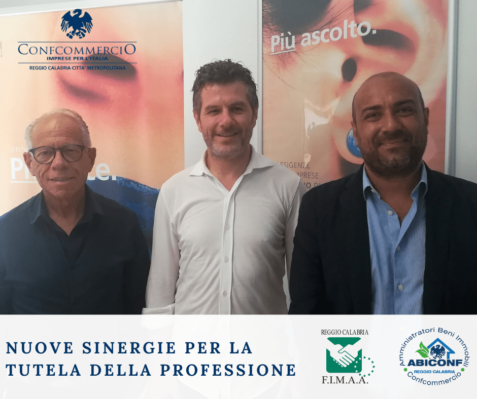 I professionisti di FIMAA e ABICONF Confcommercio Reggio Calabria uniti per contrastare agenti immobiliari e amministratori abusivi