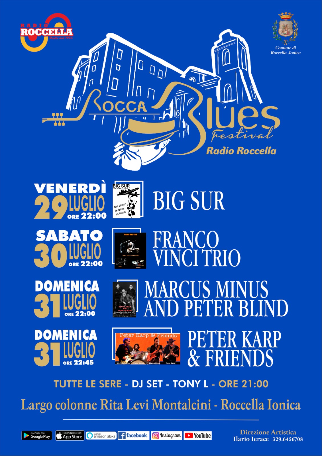 Radio Roccella propone tre serate di musica del genere “blues”
