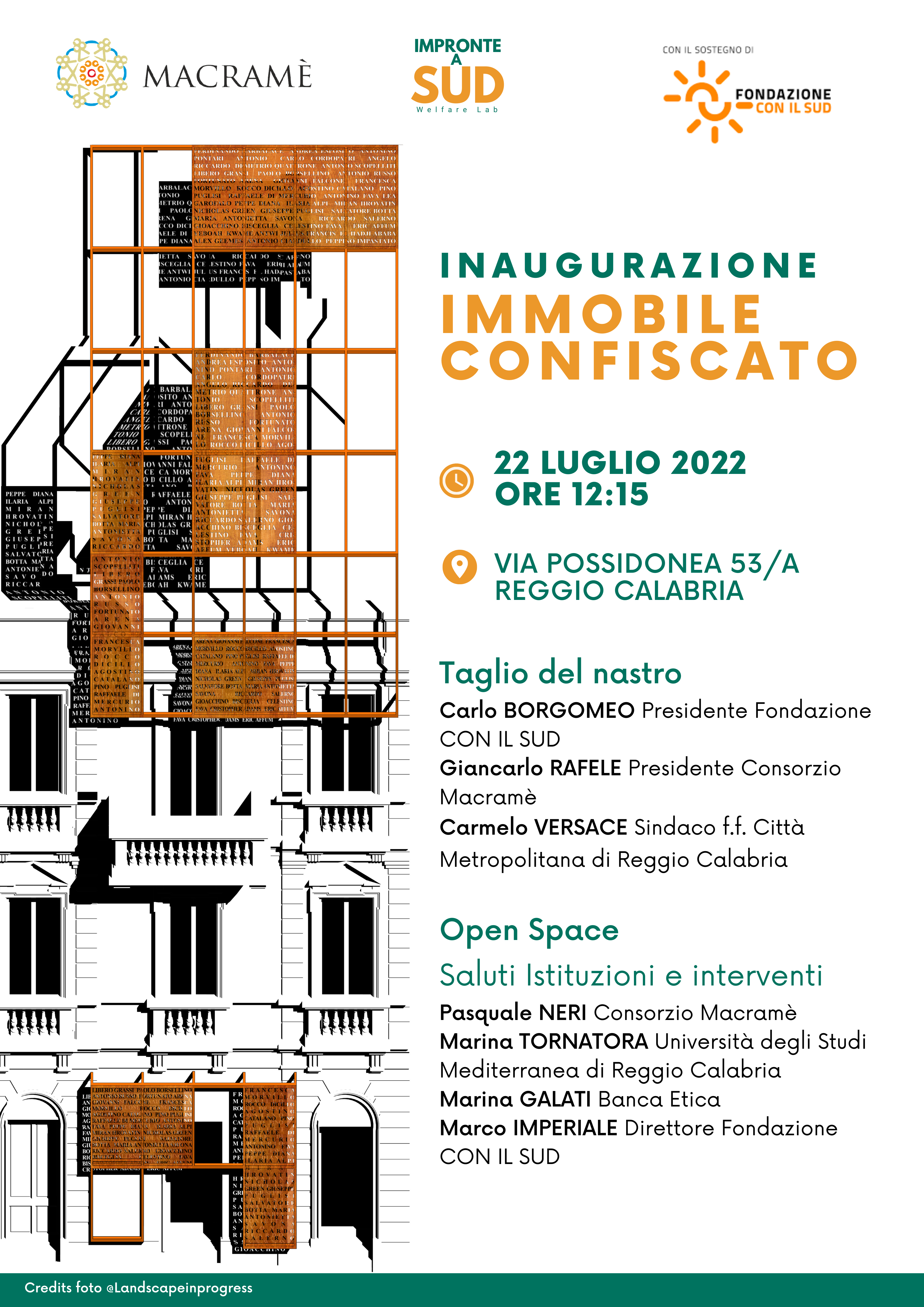 Il Consorzio Macramè inaugura l’immobile confiscato di Via Possidonea a Reggio Calabria