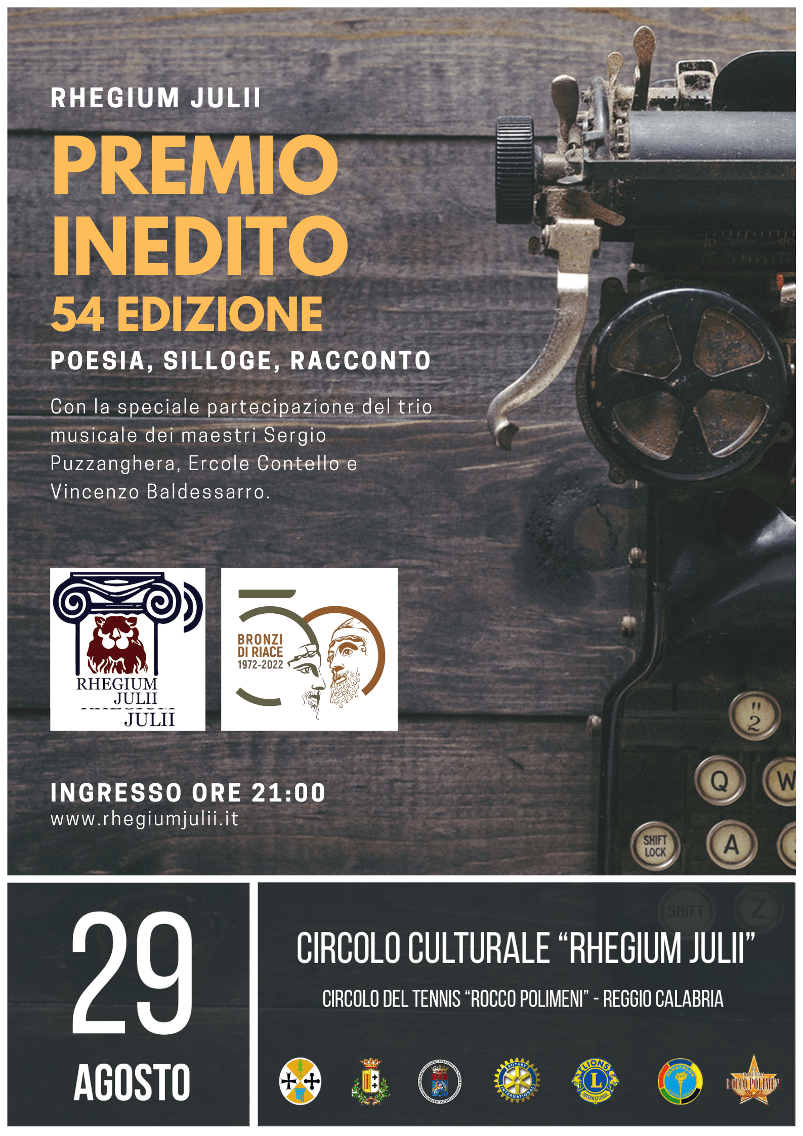 I finalisti del premio Rhegium Julii inedito 2022