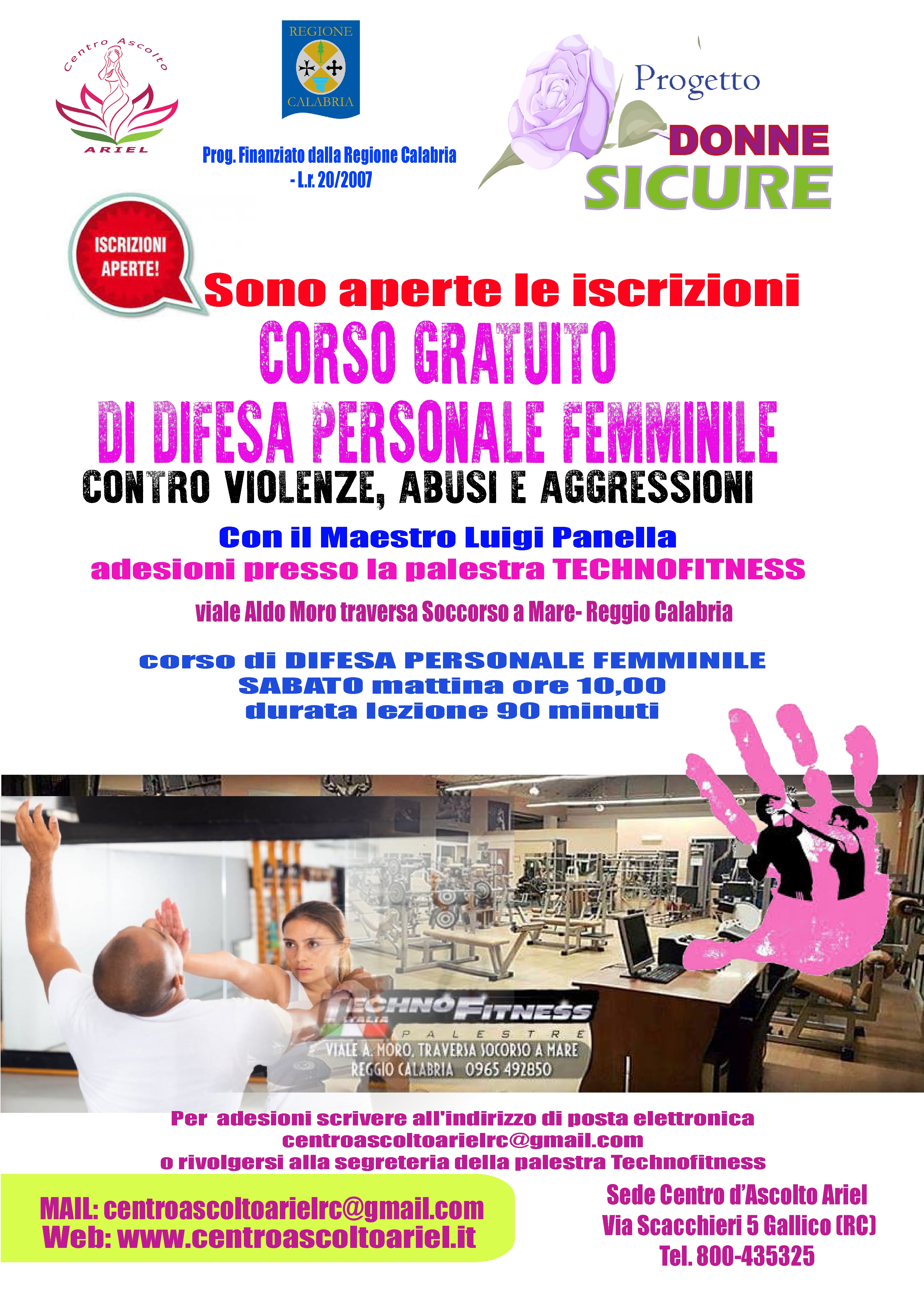 Reggio Calabria – Al via i corsi di autodifesa personale femminile promossi dal Centro d’Ascolto Ariel