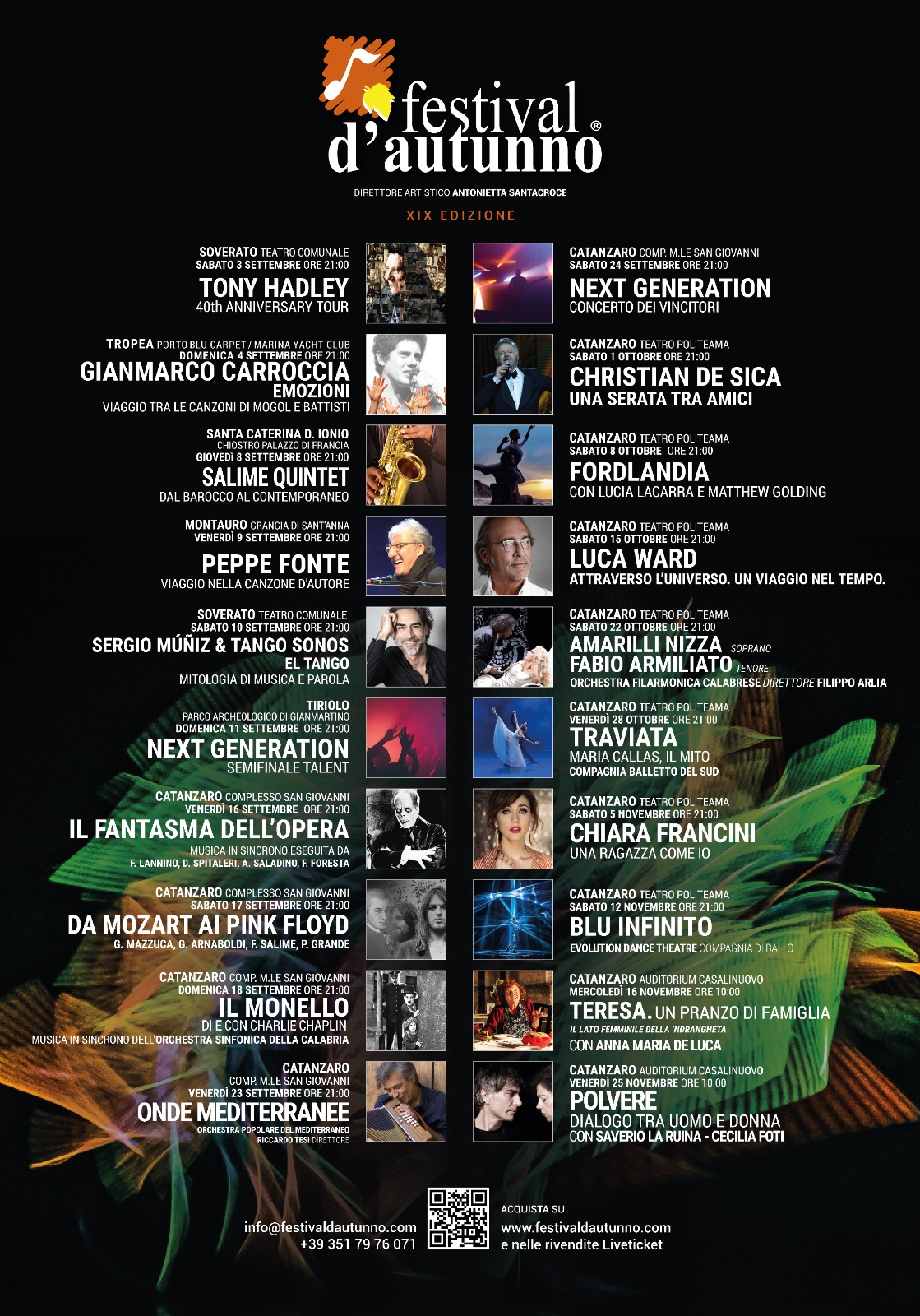 Catanzaro – Venti eventi e nuove location per il Festival d’Autunno