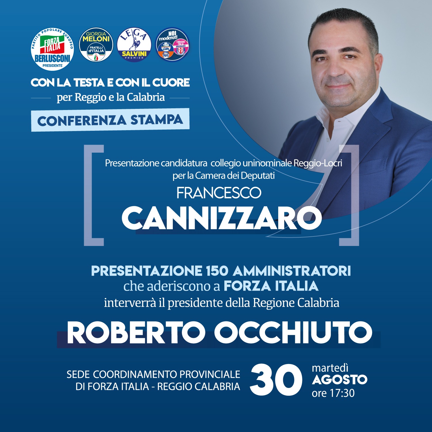Francesco Cannizzaro presenta pubblicamente la sua candidatura