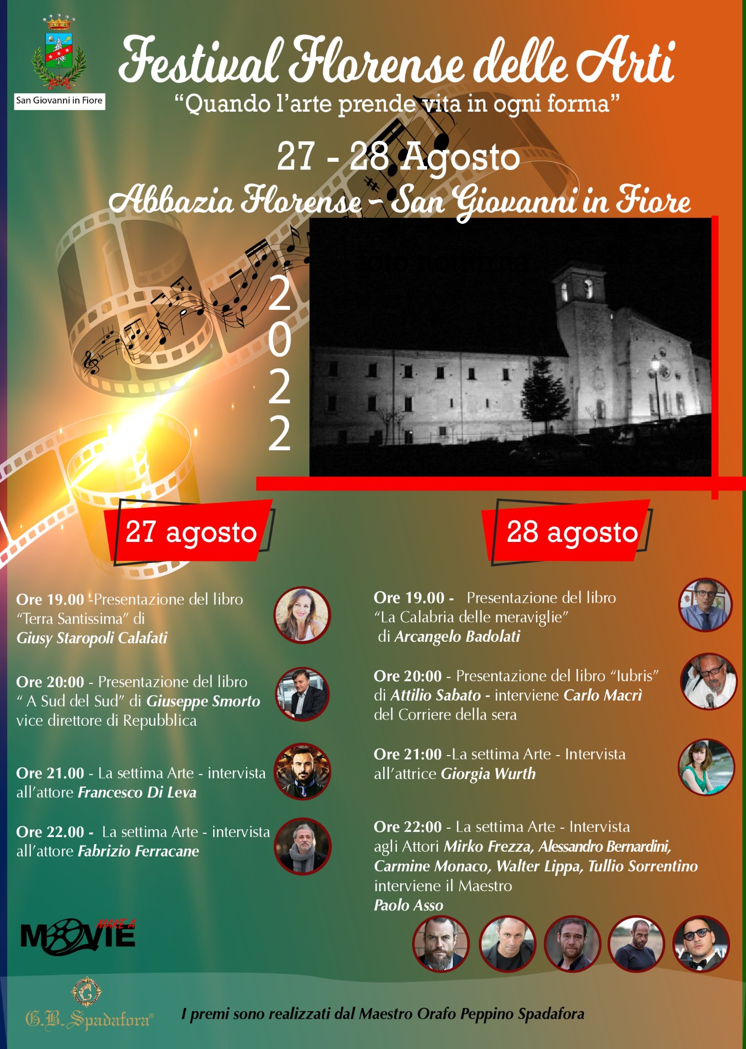 Cosenza –  Attori, giornalisti e scrittori al primo Festival Florense delle Arti