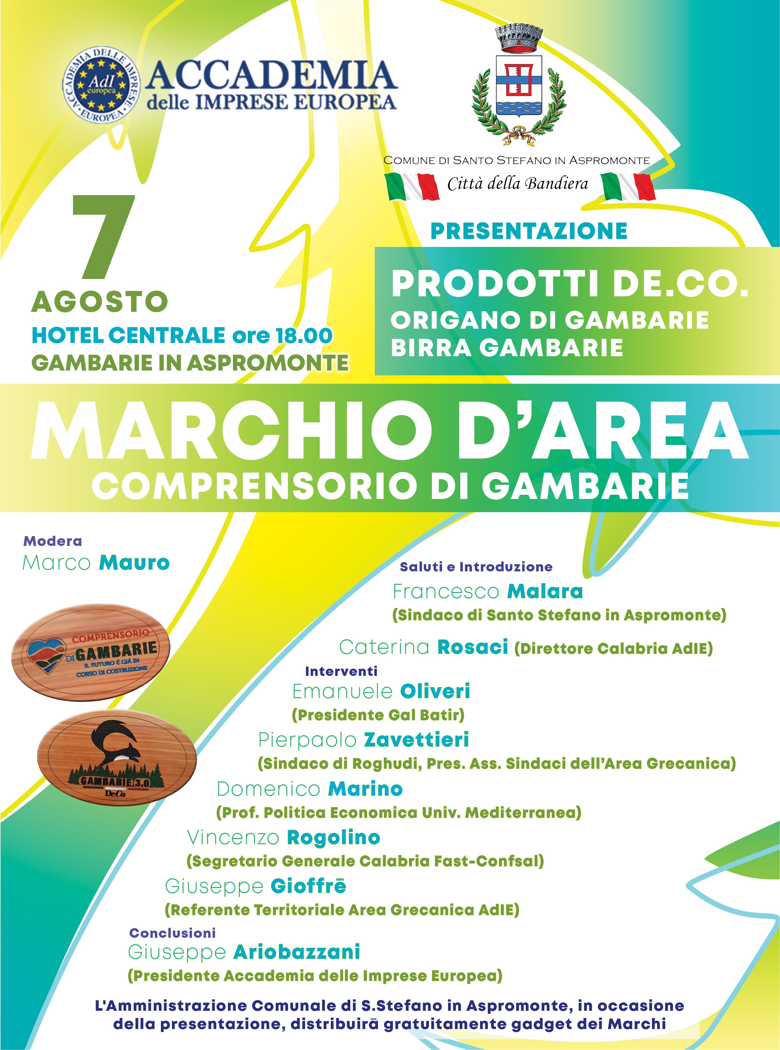 Comune di Santo Stefano in Aspromonte e Accademia delle Imprese Europea presentano il Marchio d’Area del Comprensorio di Gambarie e i Marchi De.Co.