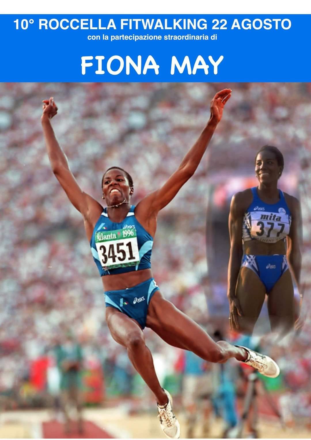 Reggio Calabria – Fiona May madrina d’eccezione del 10° Roccella Fitwalking il 22 agosto