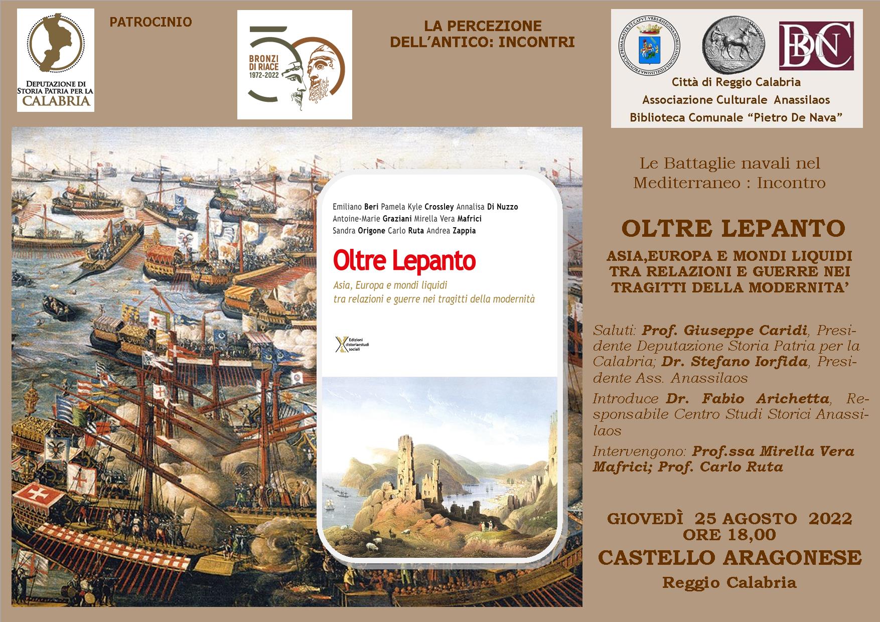 Reggio Calabria – Al Castello Aragonese presentazione del libro “Oltre Lepanto”