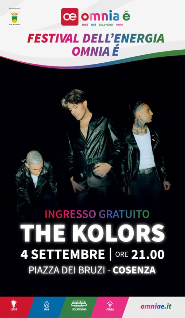 Approda a Cosenza, in Piazza dei Bruzi, l’OMNIA É TOUR con il concerto dei The Kolors