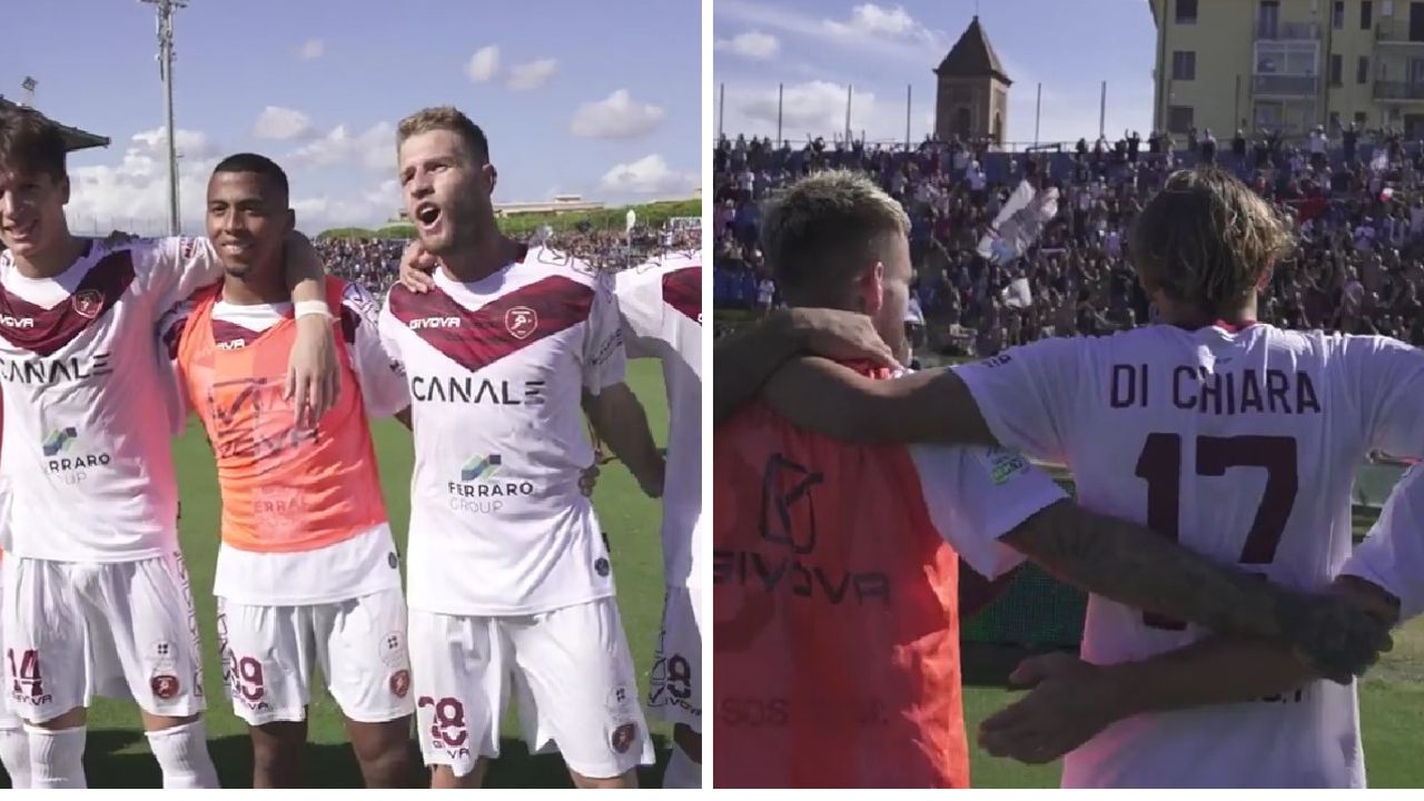 Pisa-Reggina: vincono anche i tifosi amaranto, l’abbraccio con la squadra a fine partita (VIDEO)