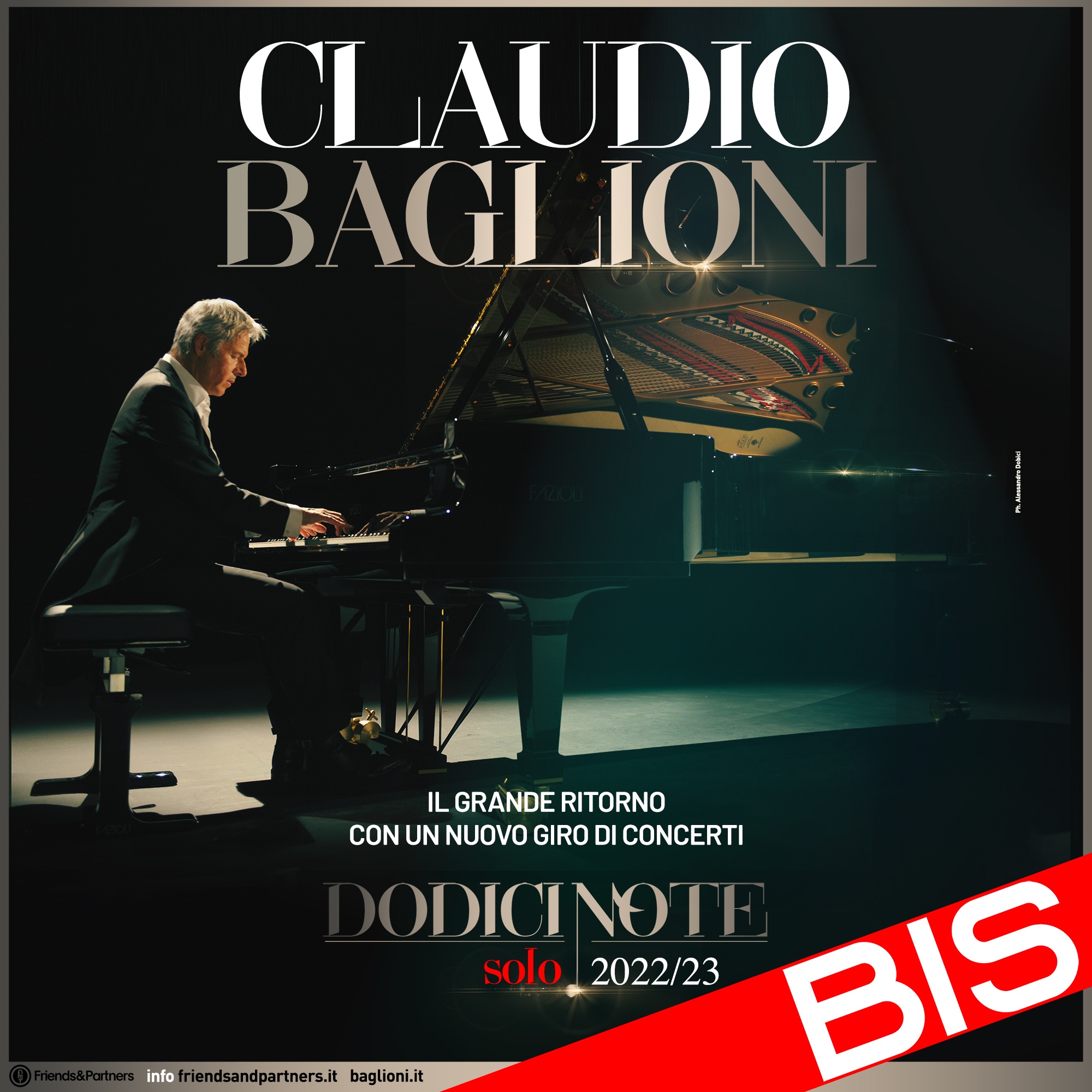 Claudio Baglioni ritorna con 3  concerti a Cosenza, Catanzaro e Reggio Calabria