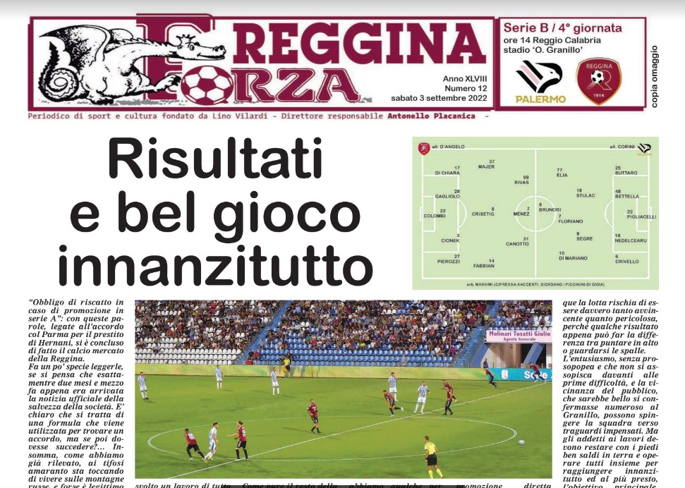 Reggina-Palermo, ecco il nuovo numero di Forza Reggina