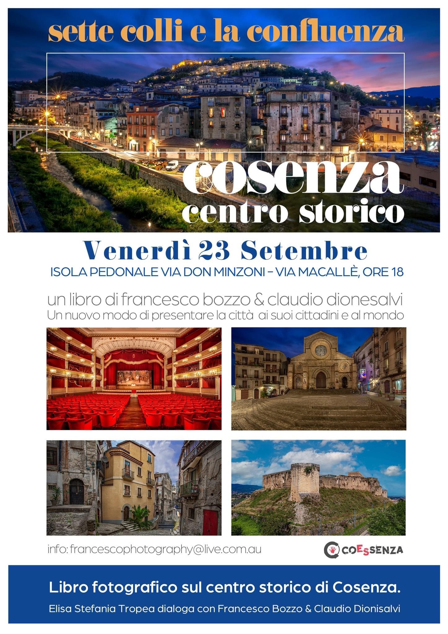 “Sette colli e la confluenza”, venerdì a Cosenza si presenta il volume del fotografo Francesco Bozzo