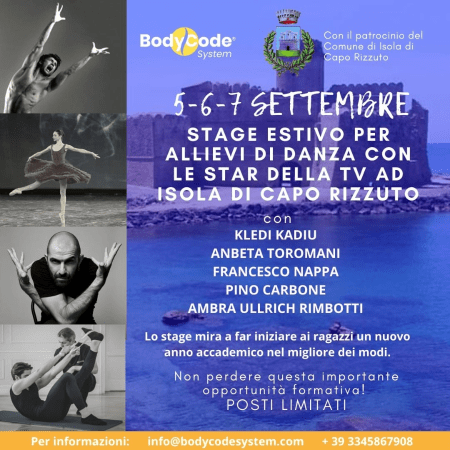 Isola Capo Rizzuto – Tutto pronto per lo stage di Danza con Kledi e Anbeta