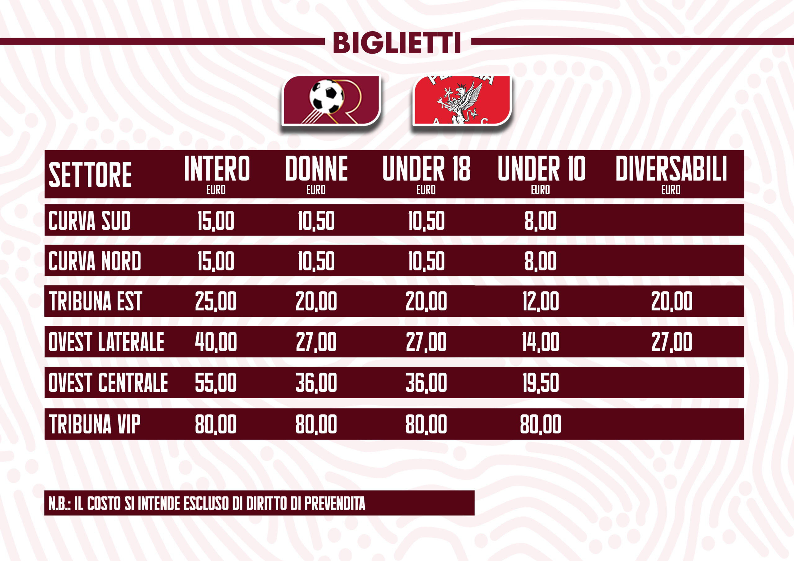 Reggina-Perugia, info biglietti e prezzi