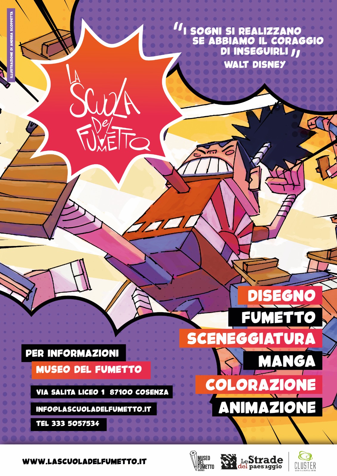 Ripartono i corsi della scuola del fumetto a Cosenza: tante novità, dal Manga giapponese alla colorazione