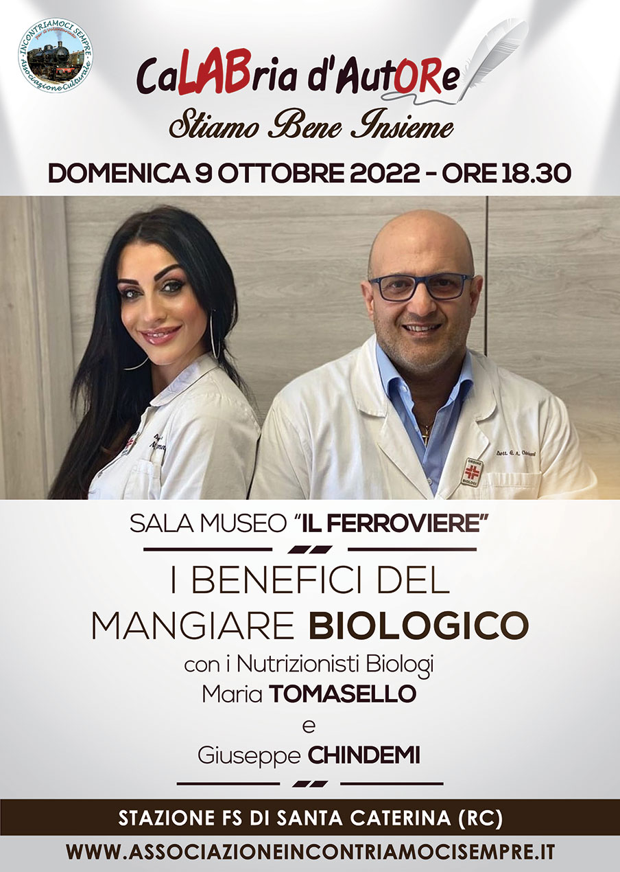 Calabria d’Autore presenta i benefici del cibo biologico, incontro con i biologi nutrizionisti