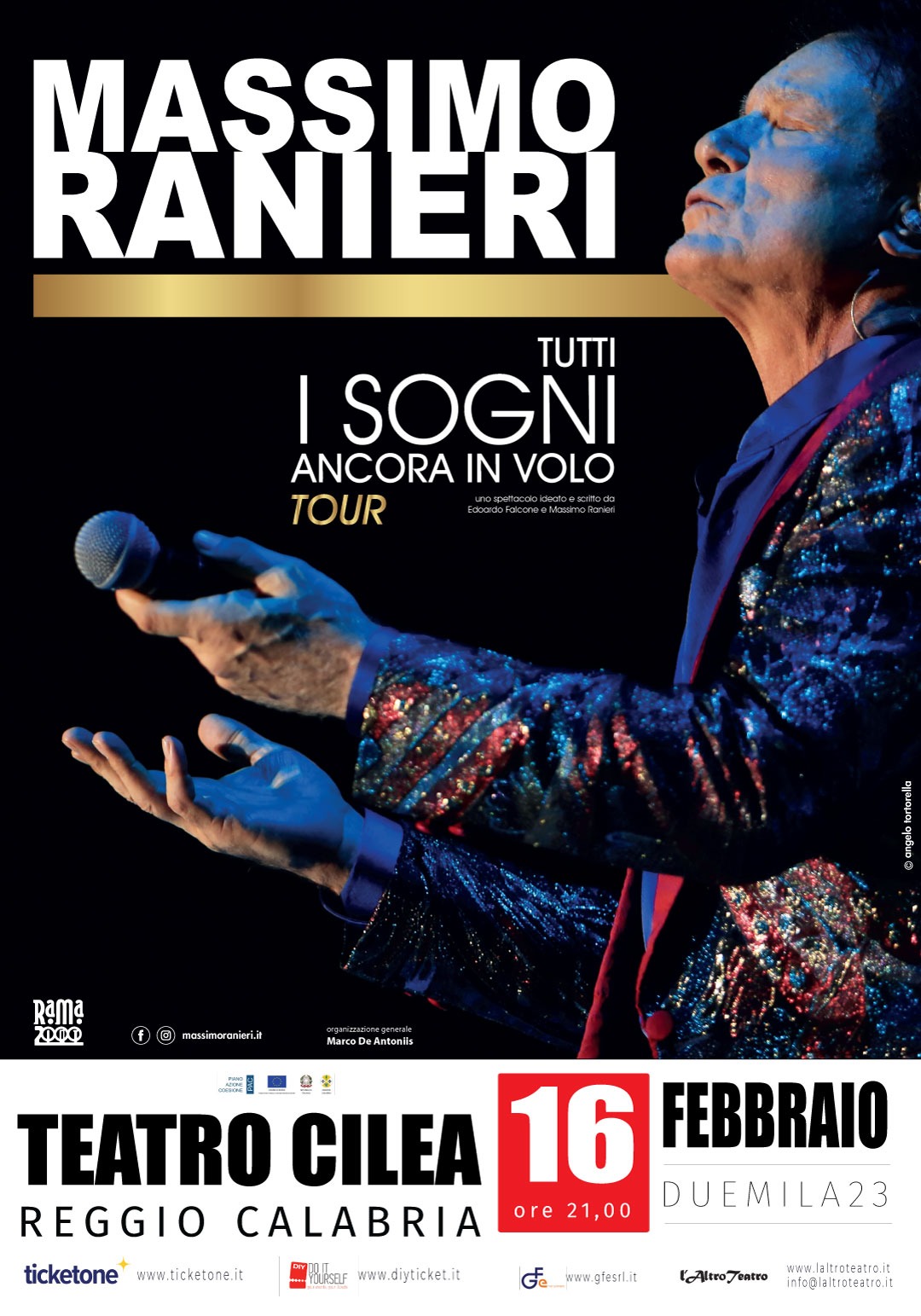 Grande attesa per il tour calabrese di Massimo Ranieri