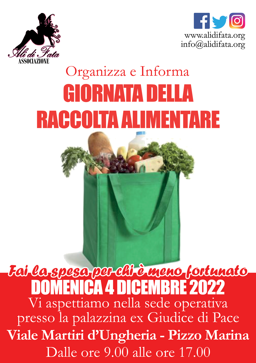 A Pizzo Marina il 4 dicembre la “Raccolta Alimentare”
