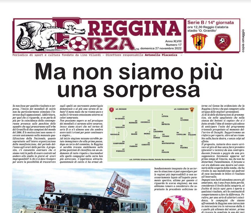 “Non siamo più una sorpresa”, scarica il nuovo numero di Forza Reggina