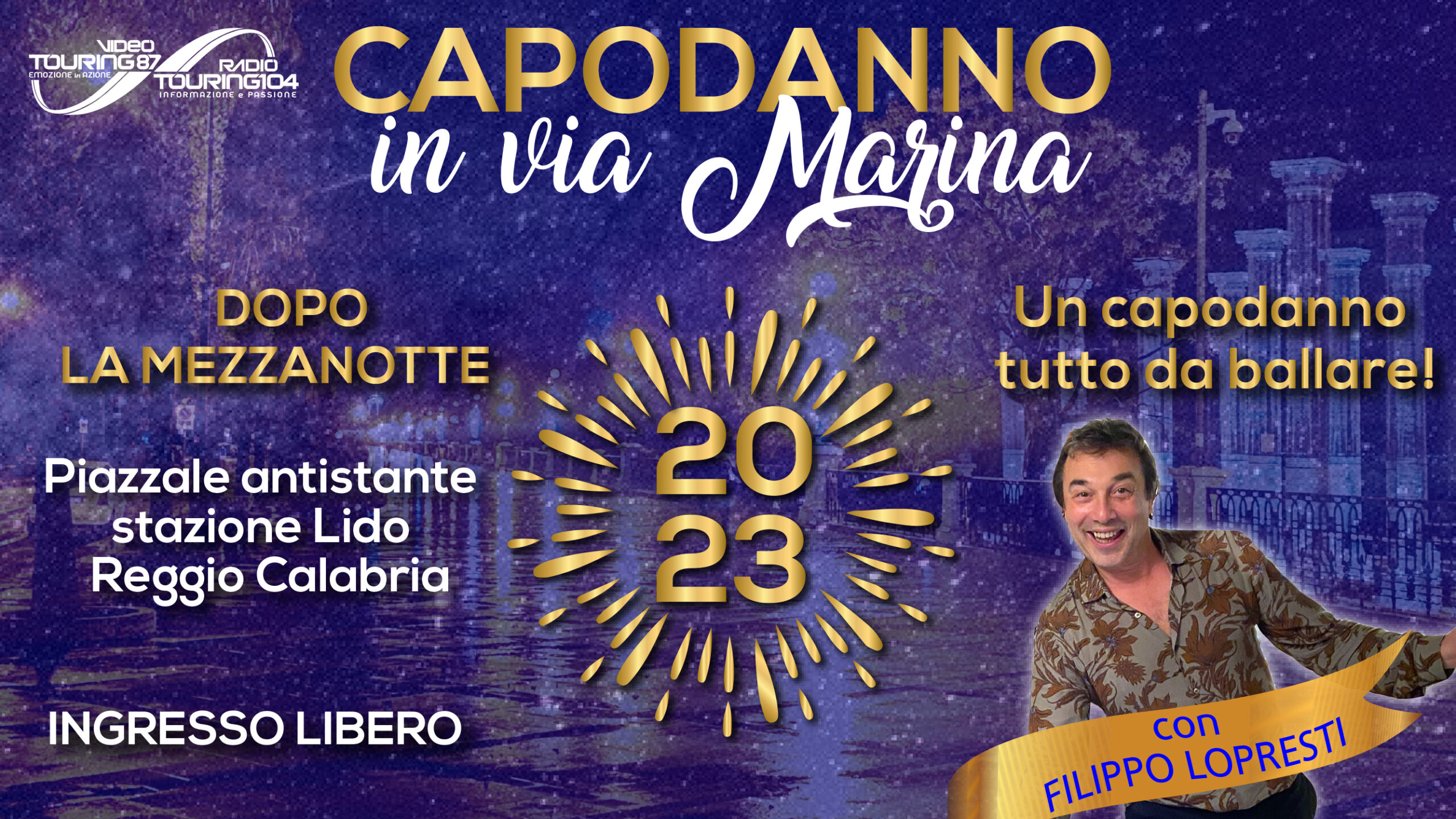 Reggio Calabria – Radio Touring 104 animerà la prima notte dell’anno con la musica del dj Filippo Lopresti
