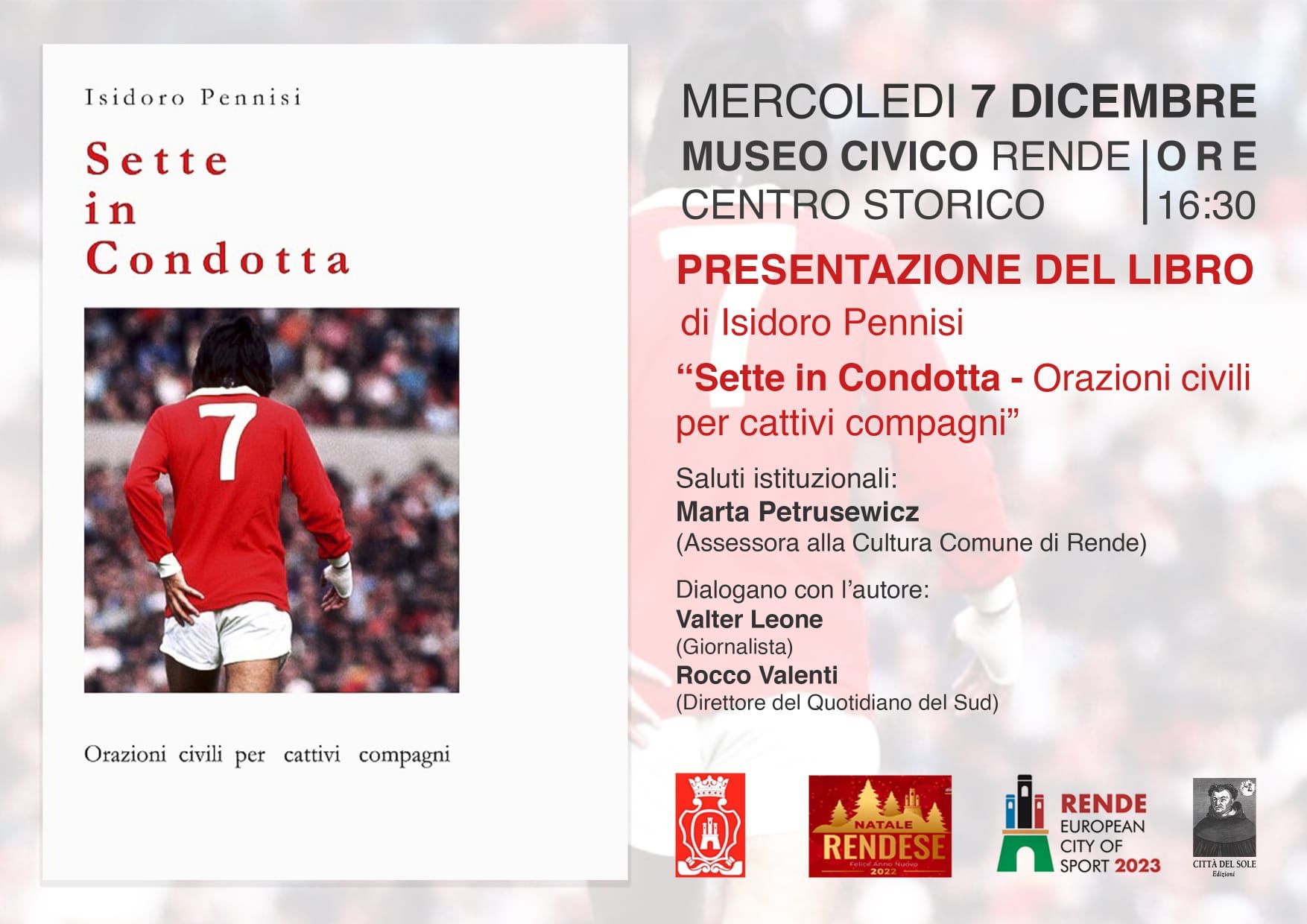 Natale Rendese, mercoledì si presenta il libro di Isidoro Pennisi