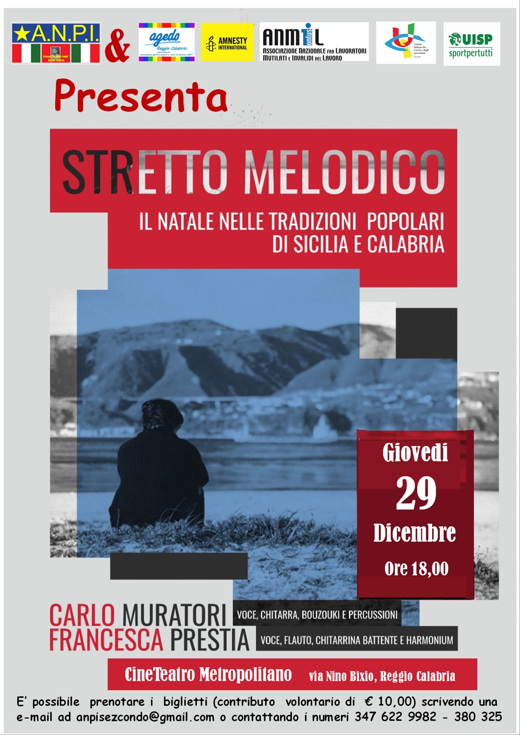 Reggio Calabria – Al Cine-Teatro Metropolitano il Natale nelle tradizioni musicali popolari di Sicilia e Calabria