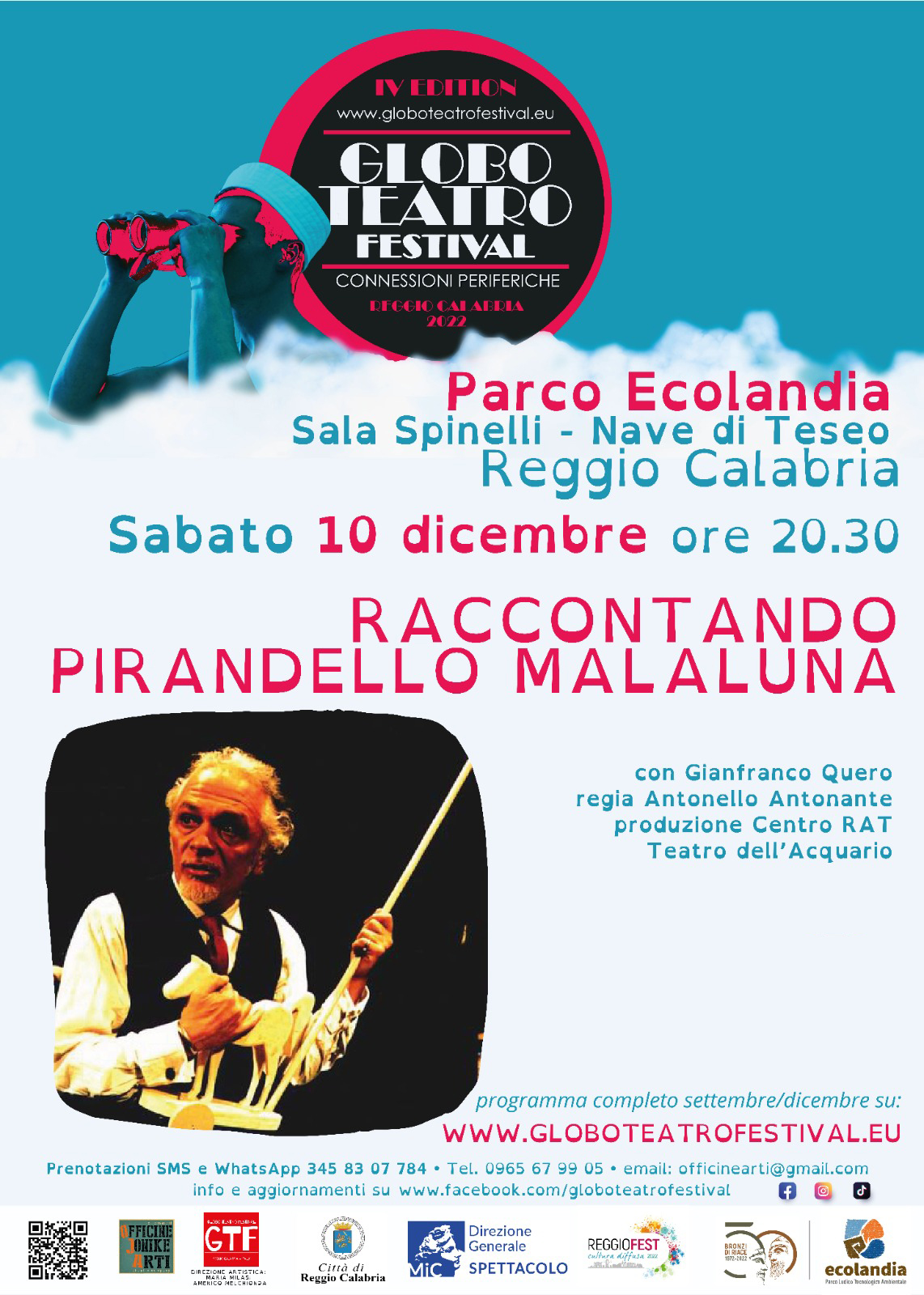 Reggio Calabria – Viaggio nel teatro di Pirandello al Globo Teatro Festival