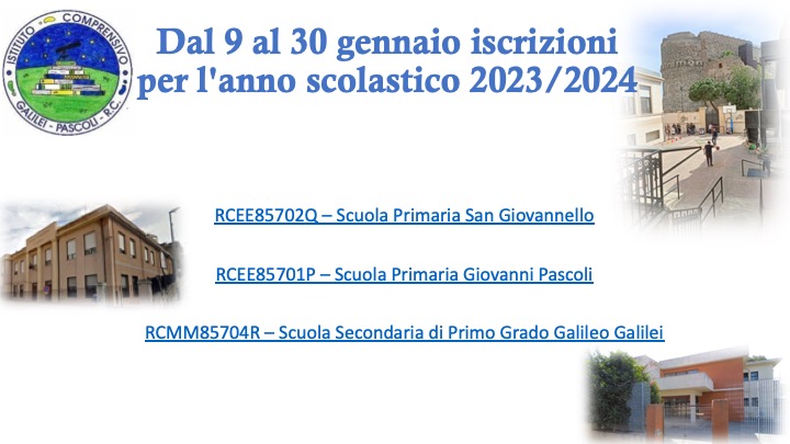 Reggio Calabria – Ultimi giorni per effettuare le iscrizioni all’Istituto “Galilei – Pascoli”