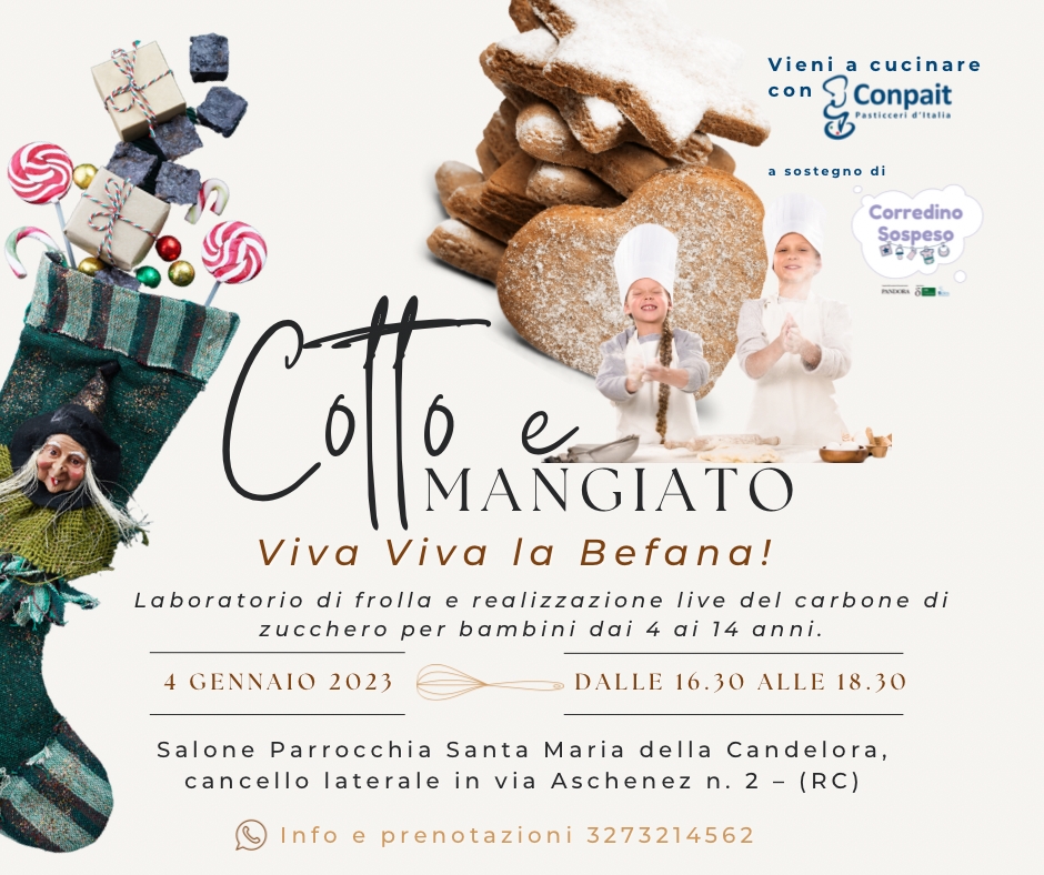 Reggio Calabria – Laboratorio di pasticceria Cotto e Mangiato โViva viva la Befanaโ