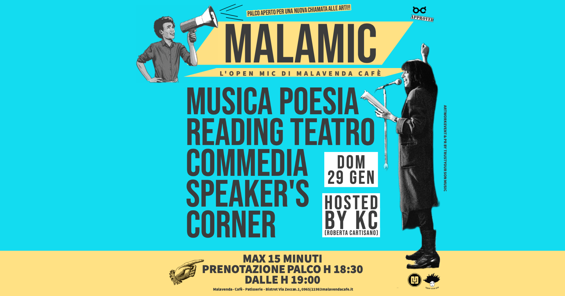 Open Mic Reggino: tanti gli artisti e promotori culturali a sostegno del progetto Malamic