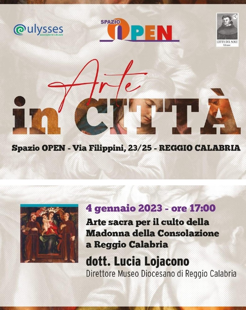 Reggio Calabria – Mercoledì 4 gennaio presso Spazio Open il prossimo incontro #arteincittà