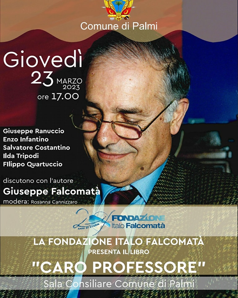 Giovedi 23 marzo a Palmi la presentazione di “Caro Professore”, il libro dedicato ad Italo Falcomatà
