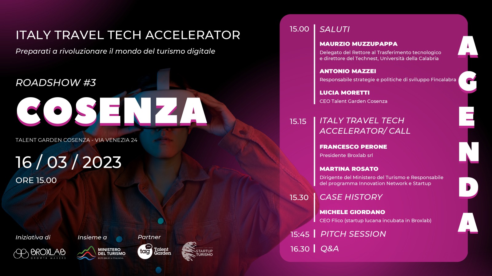Fa tappa a Cosenza il roadshow di Broxlab e Ministero del Turismo