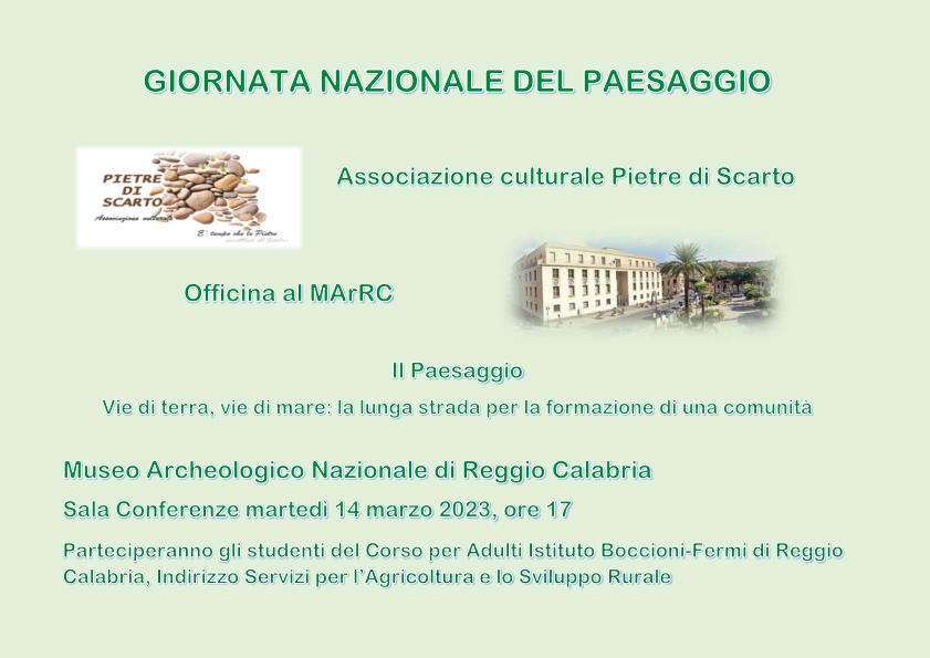 Evento al Museo Archeologico Reggio Calabria in collaborazione con Associazione Culturale Pietre di Scarto