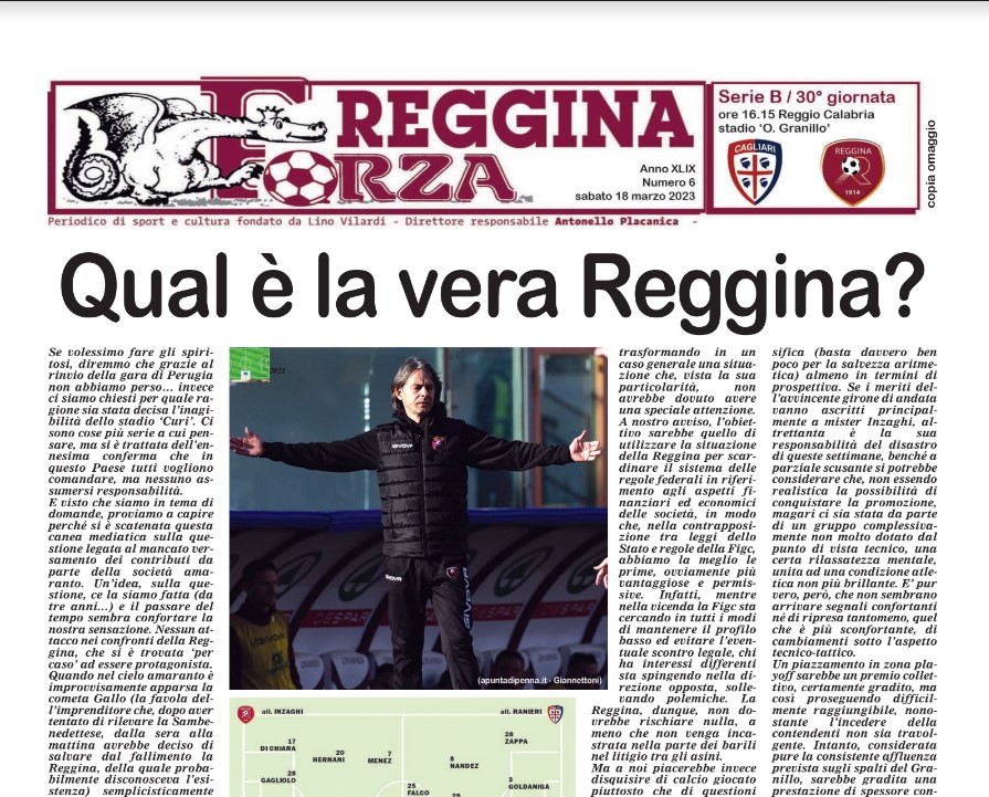 Disponibile il nuovo numero di Forza Reggina