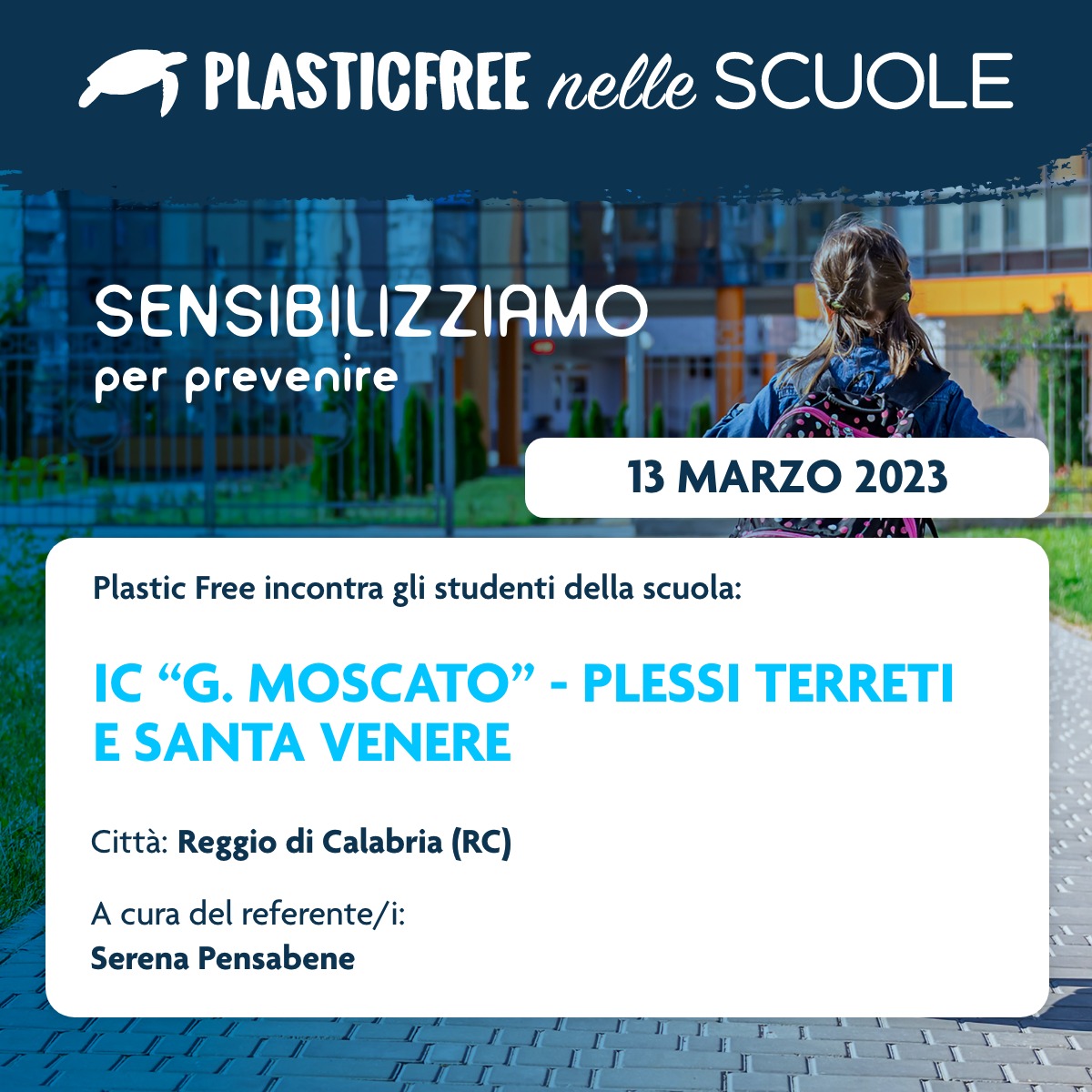 Reggio Calabria – Plastic Free nelle scuole: il terzo appuntamento all’IC “G. Moscato”