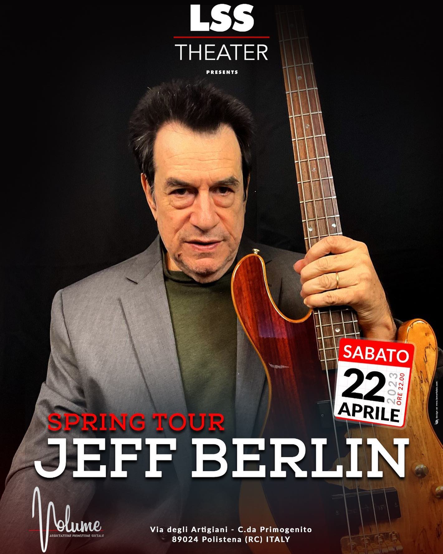 Jeff Berlin quartet in concerto a Polistena, tutte le info
