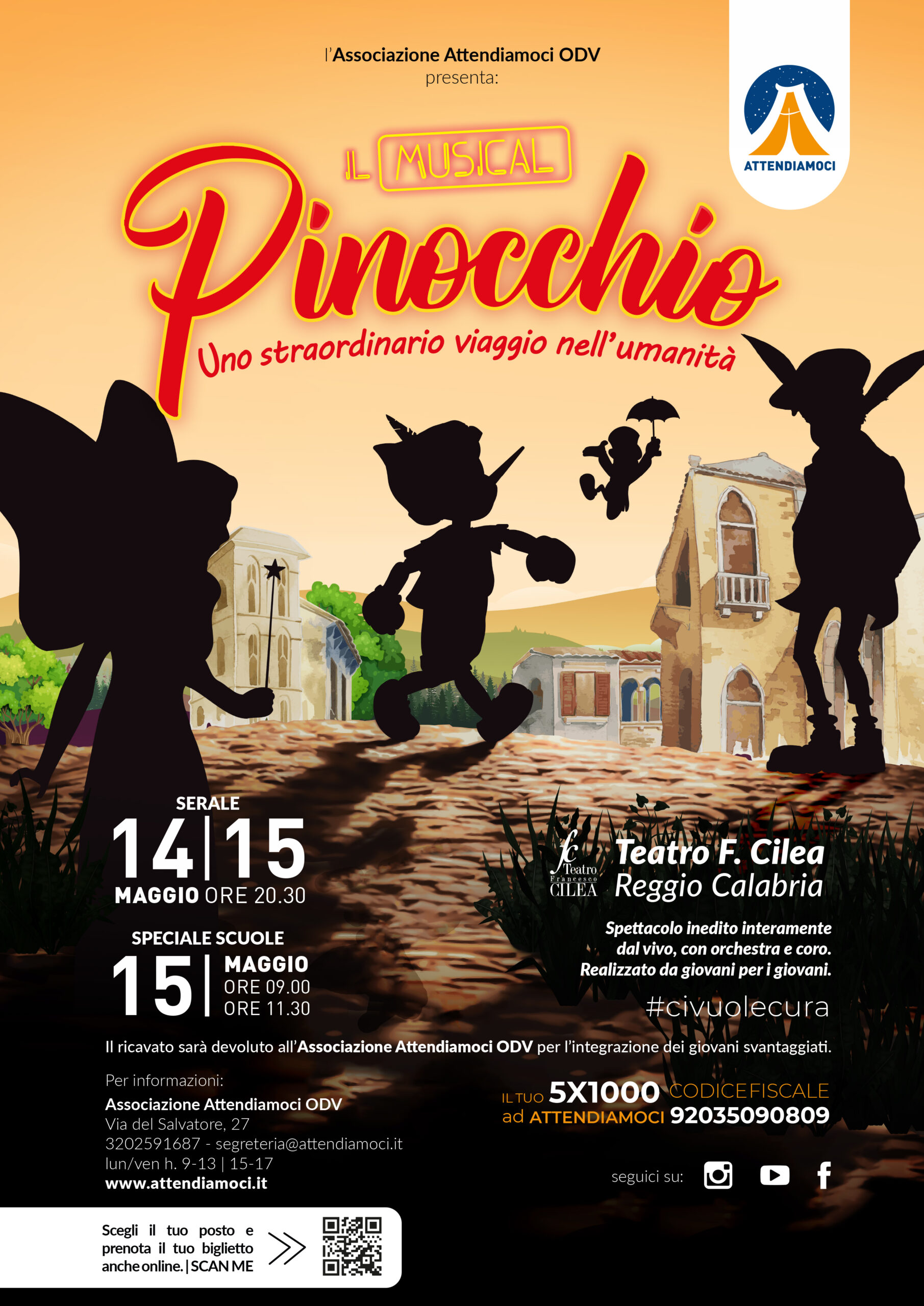 Reggio Calabria – Attendiamoci in scena per le scuole della città con “Pinocchio”