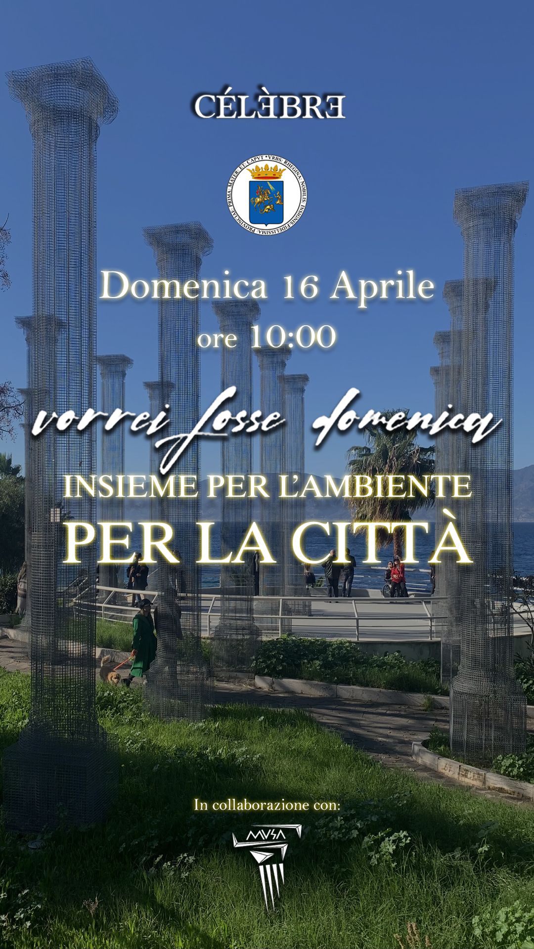 Reggio Calabria – Il 16 aprile l’iniziativa “Vorrei fosse domenica: insieme per l’ambiente, per la città”