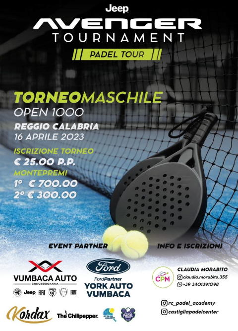 Reggio Calabria – Domenica prenderà il via il primo torneo di padel interregionale