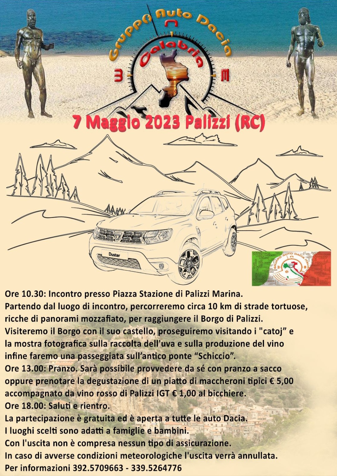 ll Gruppo Auto Dacia Calabria organizza incontro nel suggestivo Borgo di Palizzi