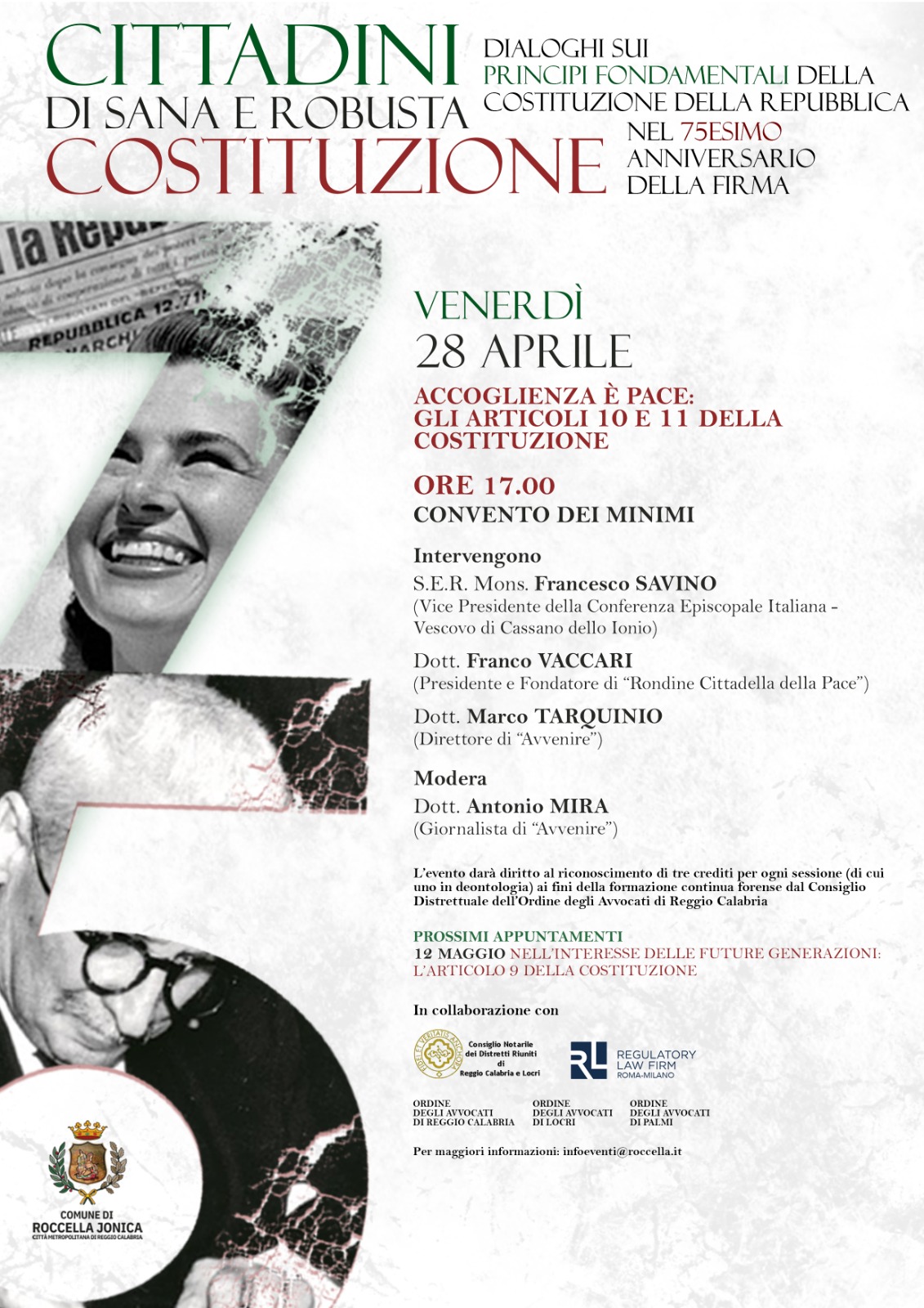 Roccella, il 28 aprile dialogo sul tema “Accoglienza è pace”