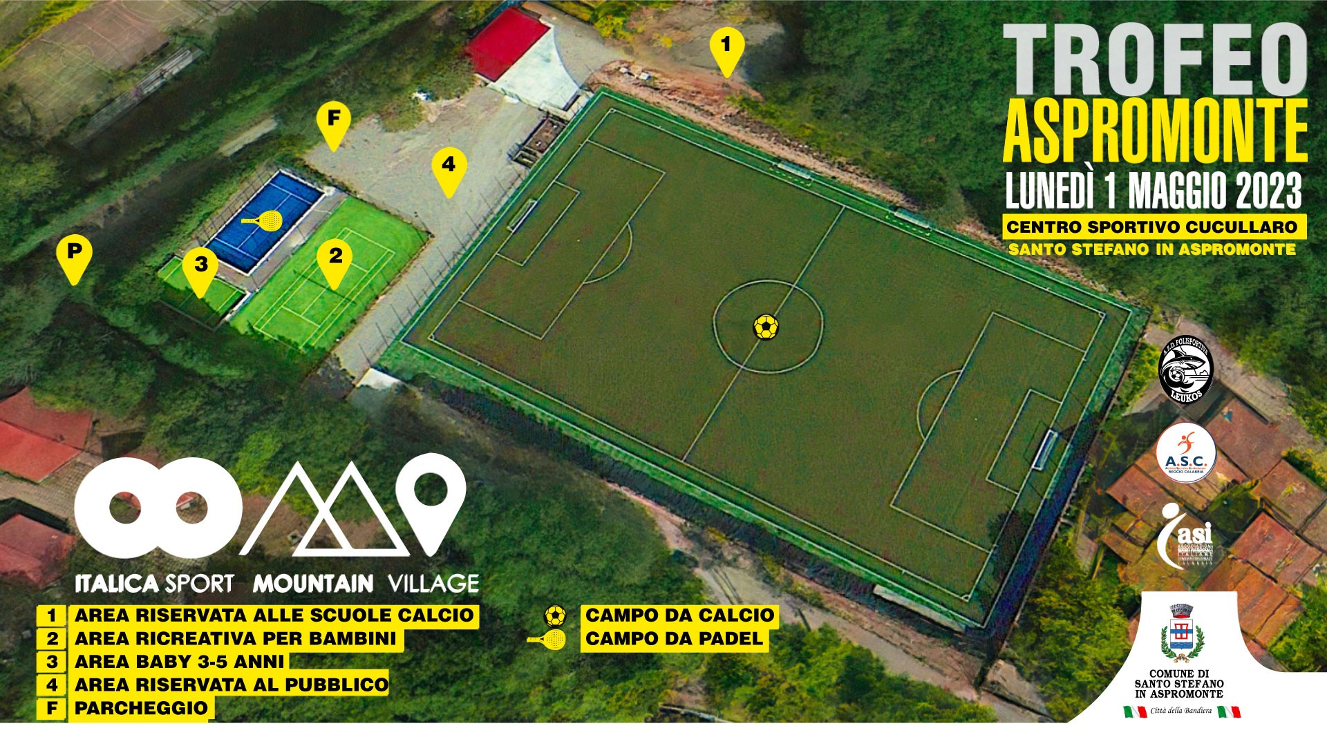 1 maggio in montagna per tutti con il Trofeo Aspromonte: calcio, padel e non solo. Le info
