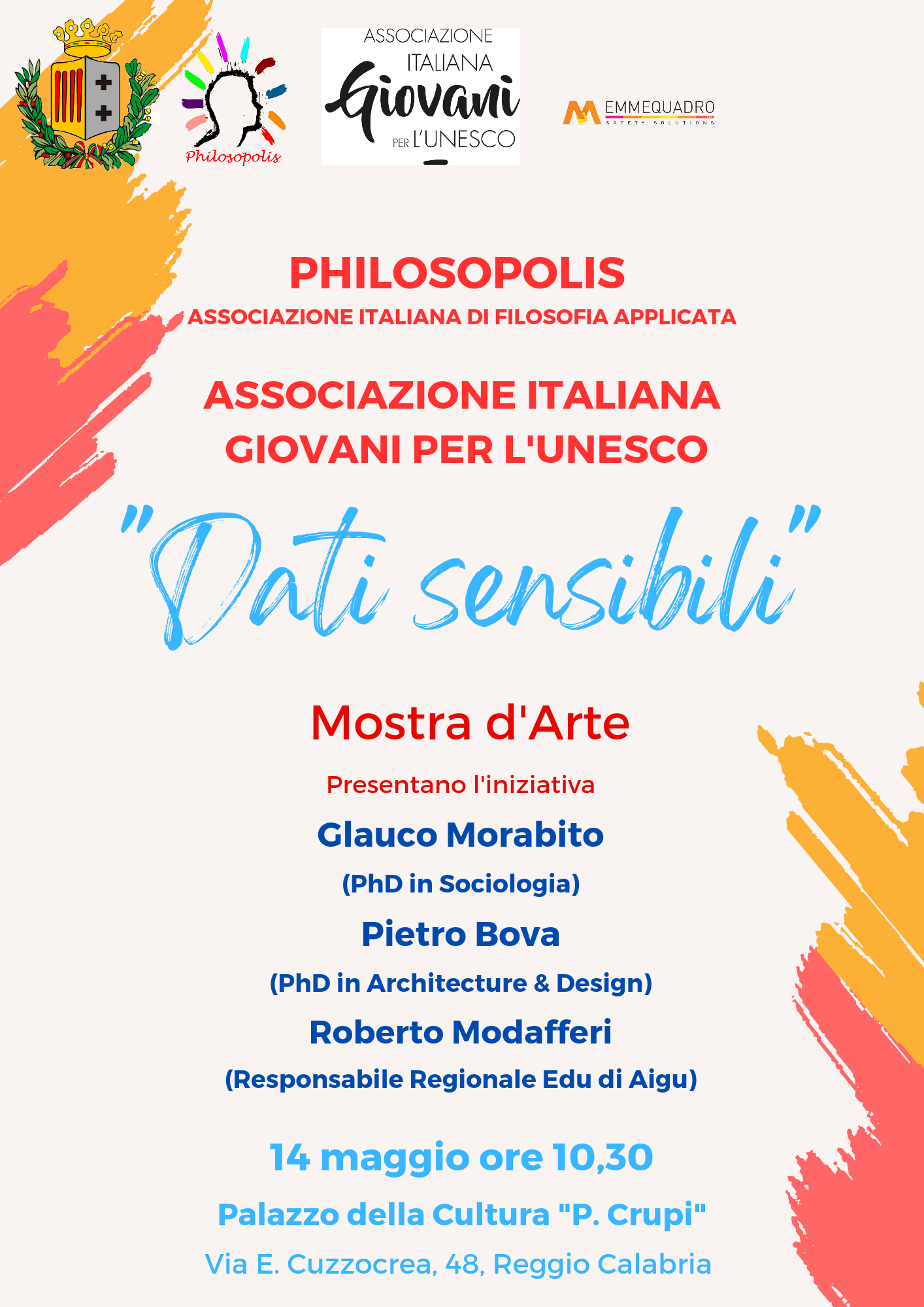 Reggio Calabria – Al Palazzo della Cultura apre la mostra “Dati Sensibili”