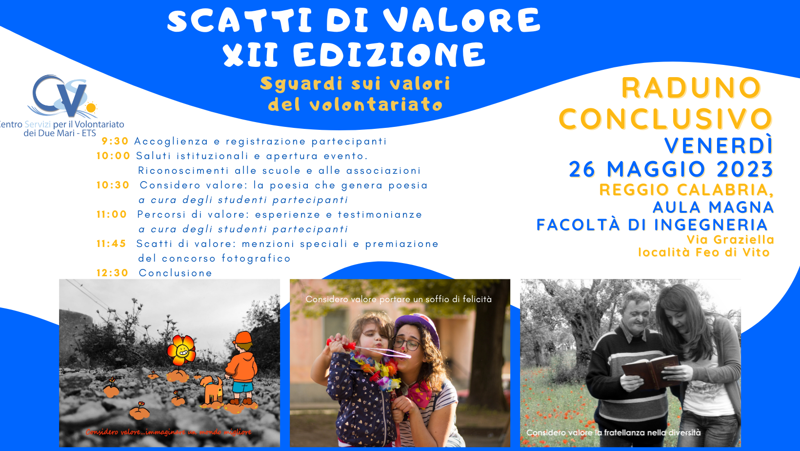 Reggio Calabria – Il 26 maggio l’evento conclusivo di Scatti di Valore